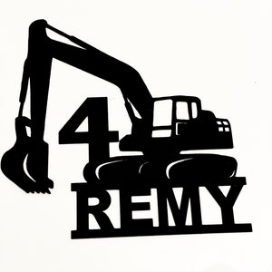 Construction cake topper, excavator cake topper, construction party decorations, boy birthday cake topper, construction theme cake topper