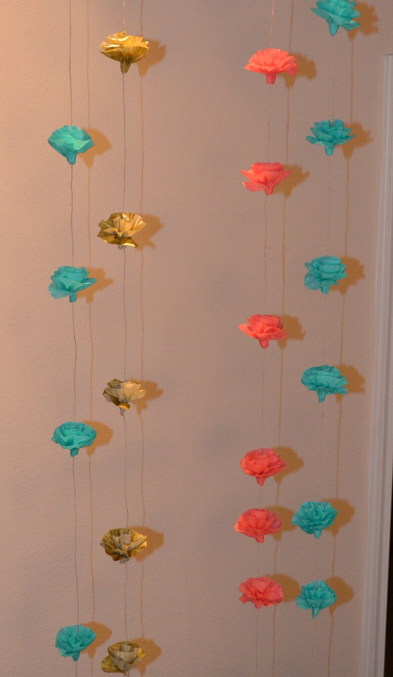 Paper flower Garland flower garland baby shower garland bridal shower wedding flower garland