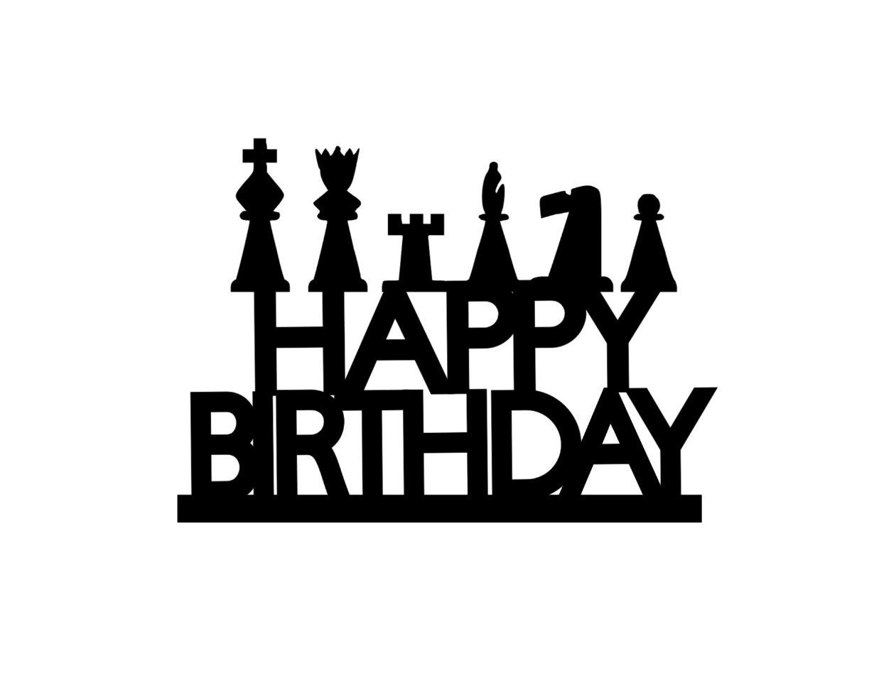 Chess cake topper chess birthday cake topper chess theme | Etsy