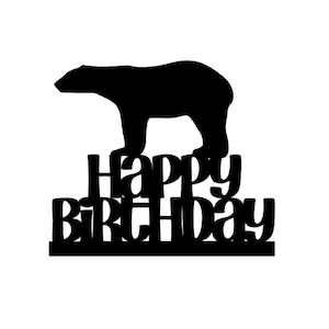 Bear cake topper, polar bear cake topper, white bear cake topper, bear birthday cake topper, polar bear birthday cake topper