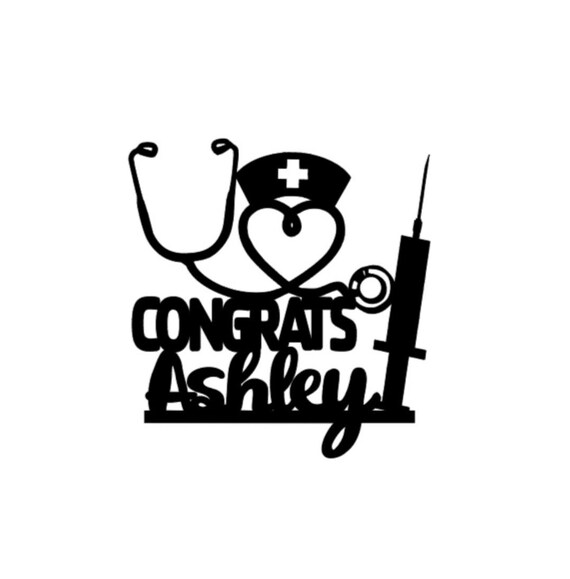 Nurse Cake Topper Nurse Graduation Cake Topper RN Cake Etsy