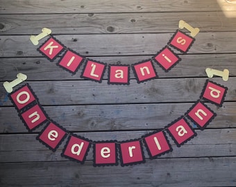 Alice in wonderland themed banner, onederland banner, onederland party banner, alice in wonderland party decorations