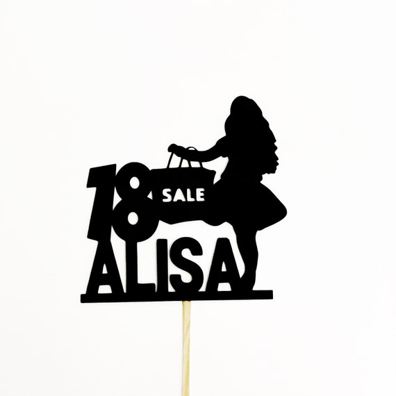Shopaholic Cake Topper Shopping Cake Topper Sale Cake Etsy