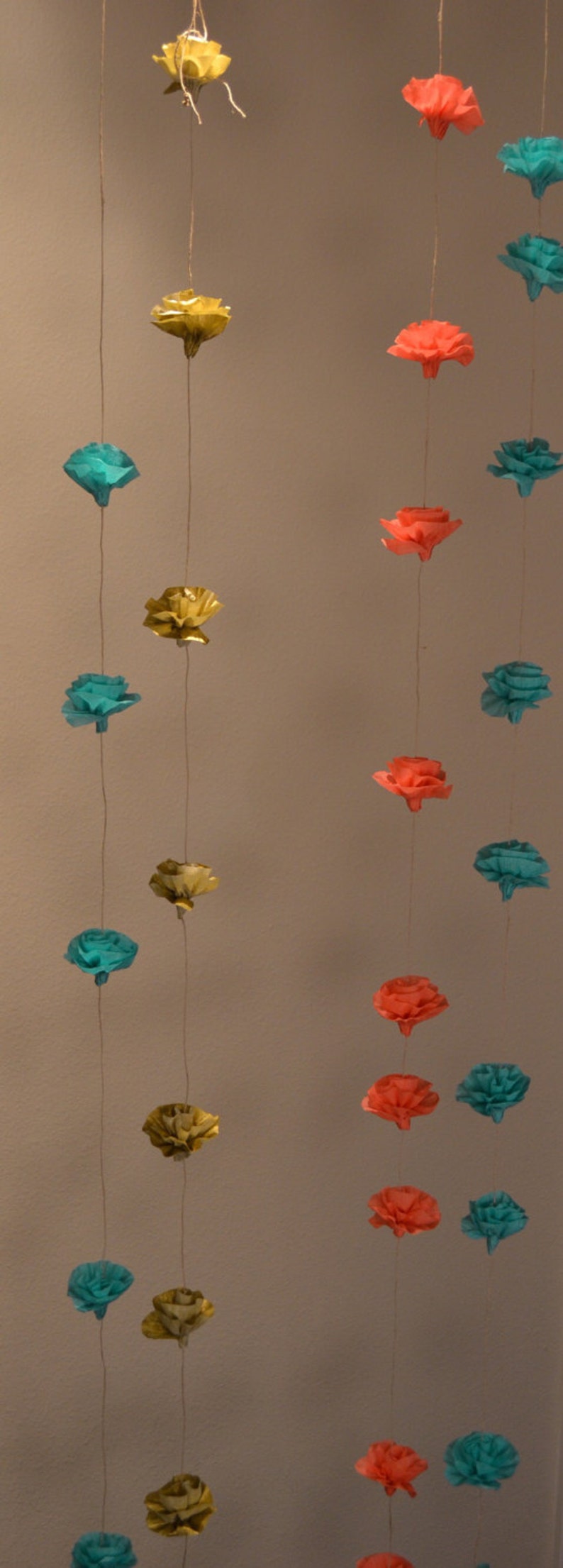 Paper flower Garland flower garland baby shower garland bridal shower wedding flower garland
