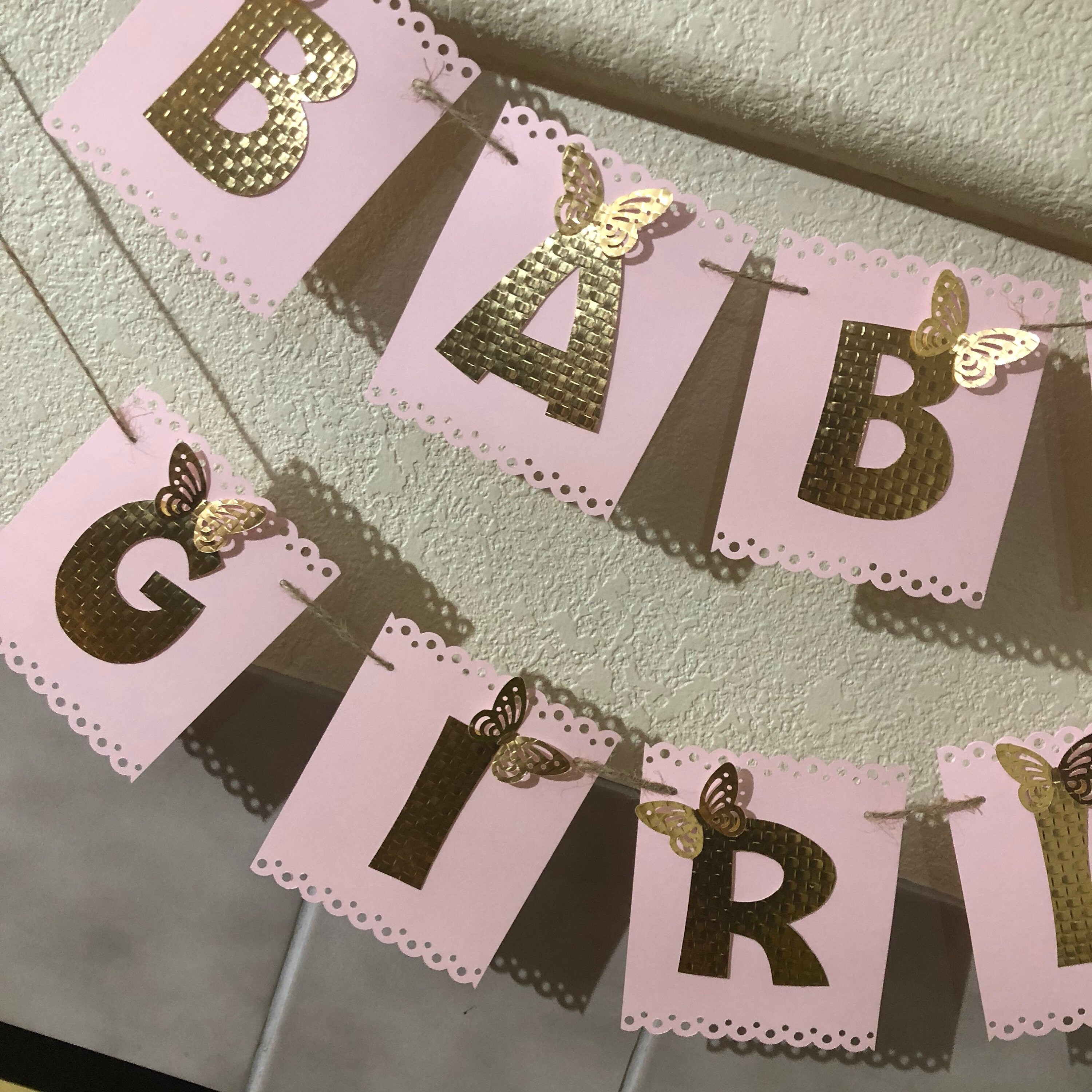 Baby girl banner baby shower banner girl baby shower banner Etsy