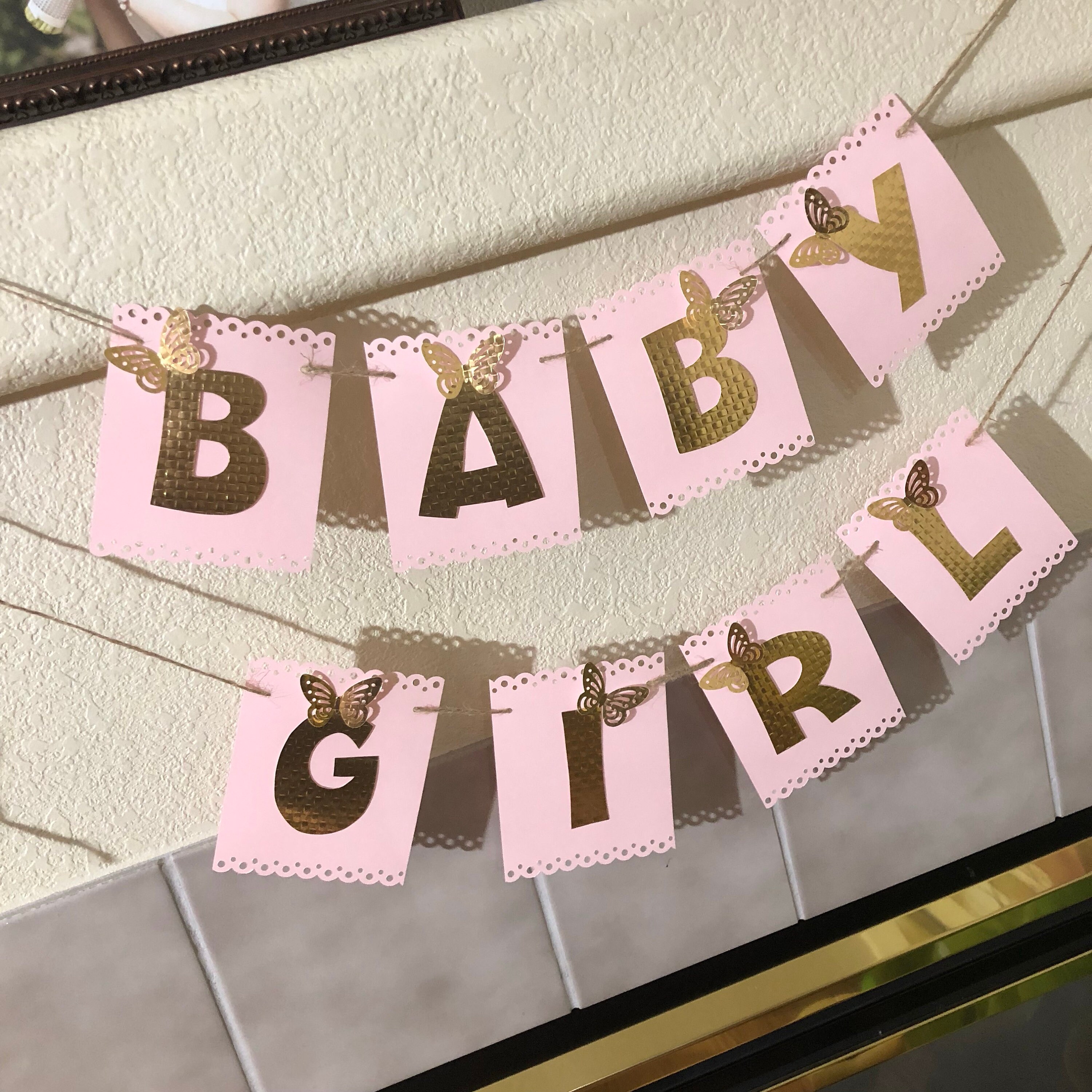 Baby girl banner baby shower banner girl baby shower banner Etsy