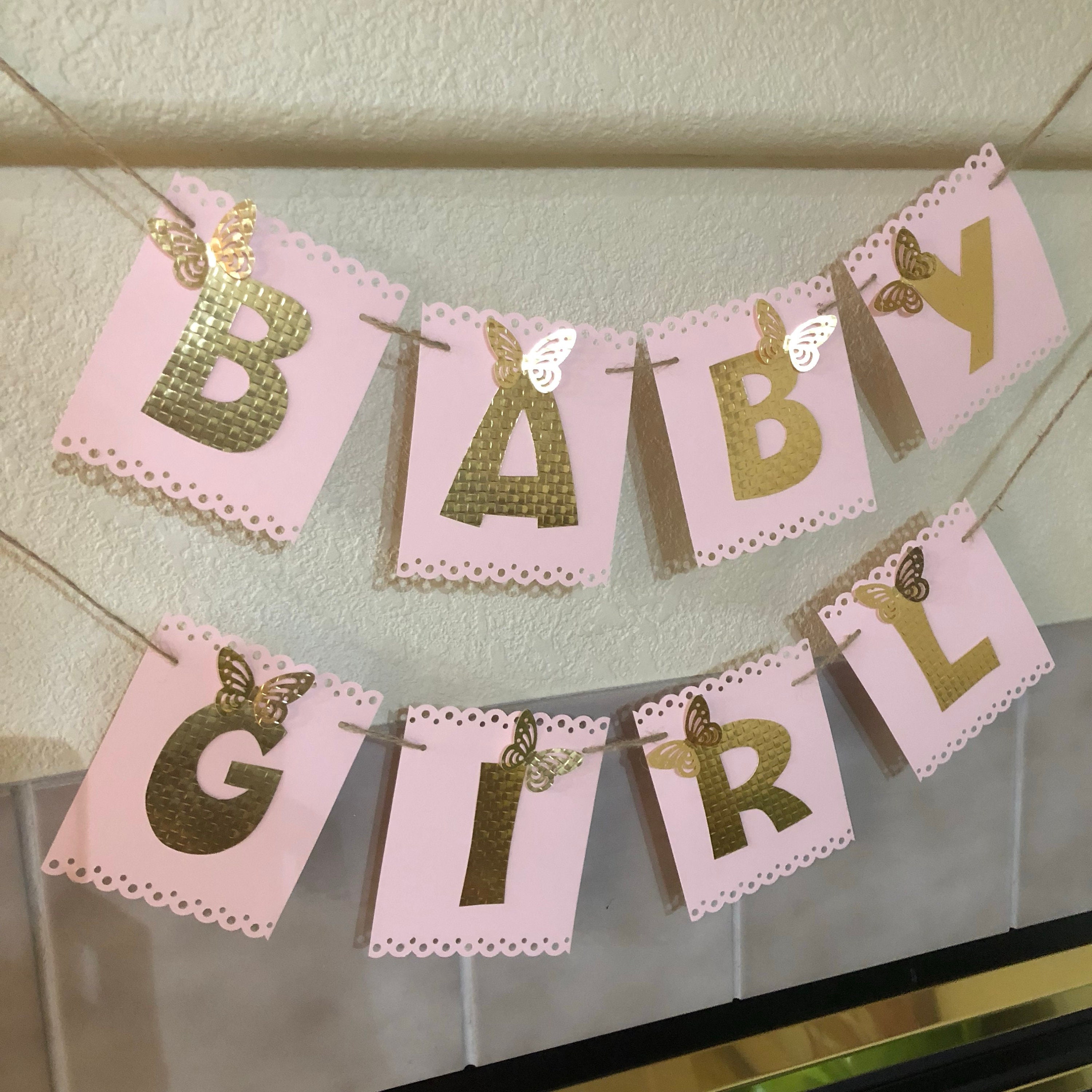 Baby girl banner baby shower banner girl baby shower banner Etsy