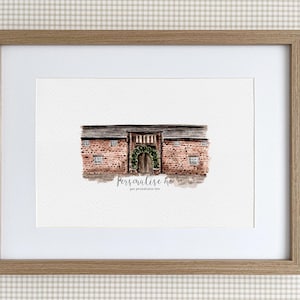 Meols Hall Southport, personalisierter Druck, Aquarell Illustration