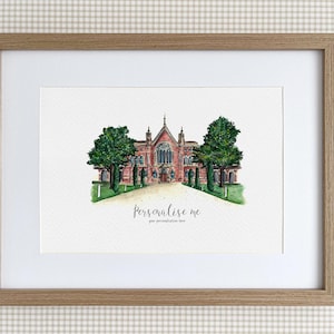 Dulwich College, London Personalisierter Druck, Aquarell Illustration