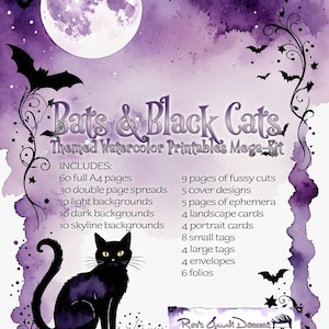 RJD - Bats & Black Cats Printables Mega Kit