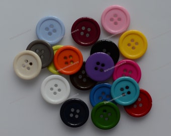 PINK 25 tiny 0.35/" 9mm Sewing Flatback Resin Buttons for Doll Clothes /& Crafts