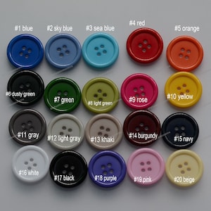 20color choose 25mm  1inch bulk 100pcs Wholesale Lots multi  coat cloth Resin sewing flatback Buttons fasteners scrapbooking 4-holes