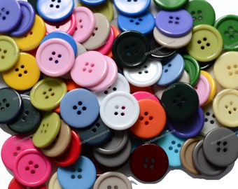 20color choose 25mm  1inch bulk 100pcs Wholesale Lots multi  coat cloth Resin sewing flatback Buttons fasteners scrapbooking 4-holes