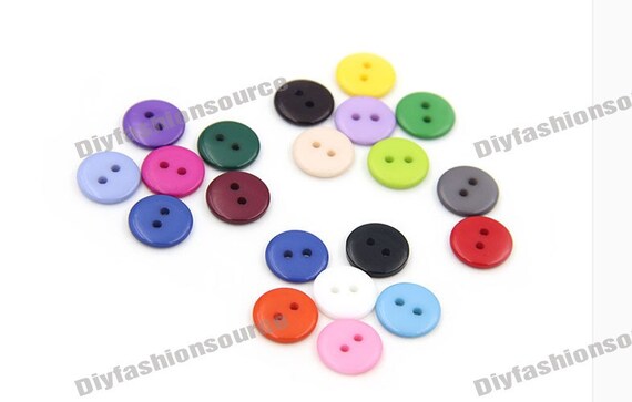 70 Small Buttons, 9 mm Resin Buttons, Wholesale Bulk Buttons, Sewing