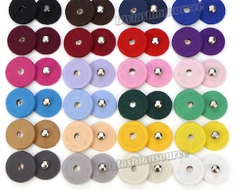 10set Fabric Covered metal Sew-On Invisible Snap Fastener Press Studs Sewing Buttons Closure cloth Popper 8mm  11mm 18mm 20mm 23mm 25mm 32mm