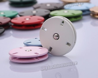 50set Colored Metal Sew-On Invisible Fastener Press Studs Sewing Self Snap Buttons Closure Coat clothing Popper 21mm 0.8in 120color option