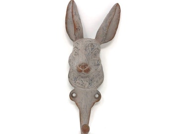 Vintage Bunny Rabbit Ears Hare Coat Hook Hooks Wall Mounted Door Hook Hanger for