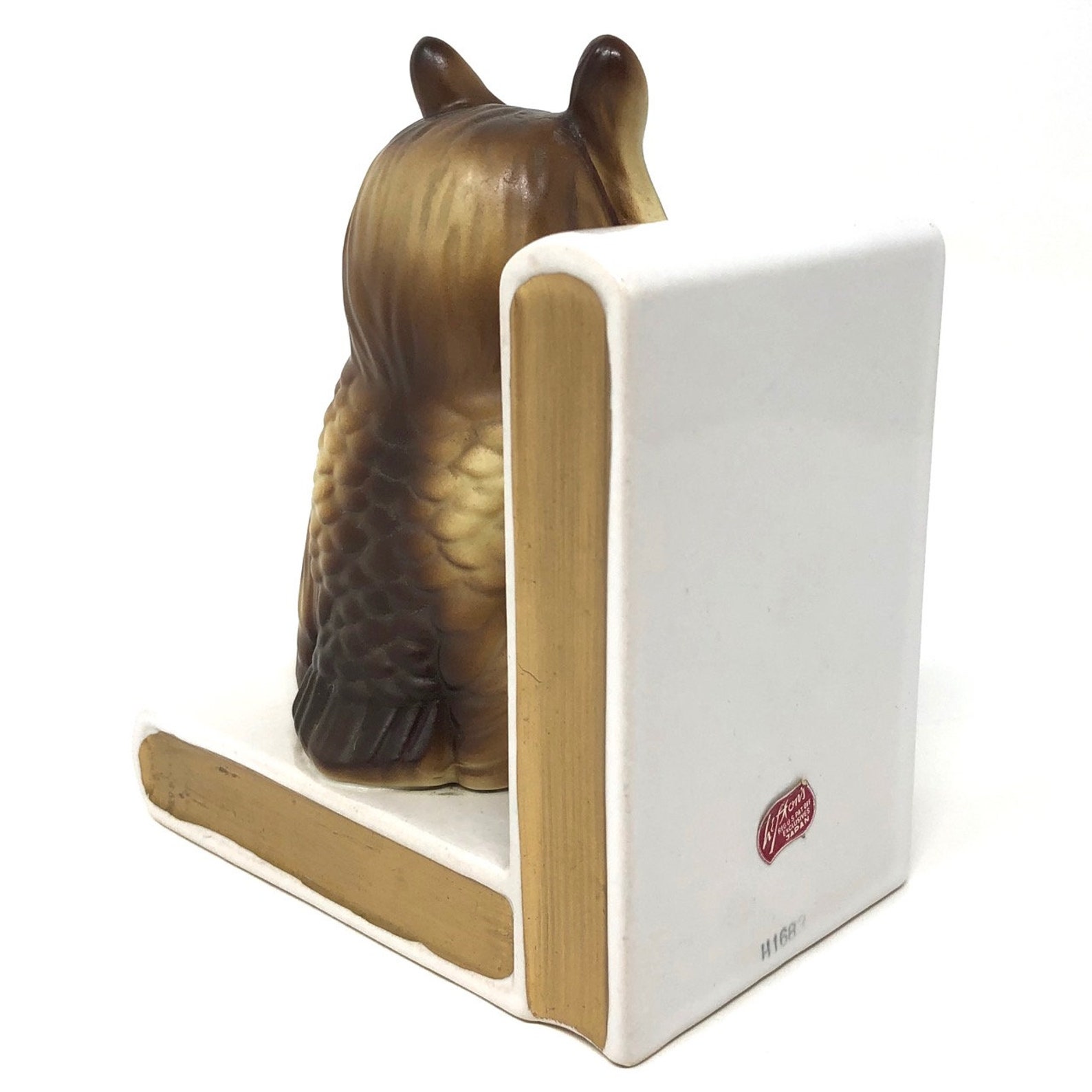 Vintage LEFTON Ceramic Owl Bookend Owl Lover Gift Owl Book Etsy