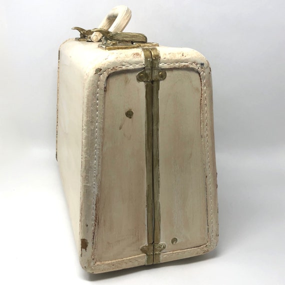 Antique Samsonite Train Case, Handpainted Luggage… - image 4
