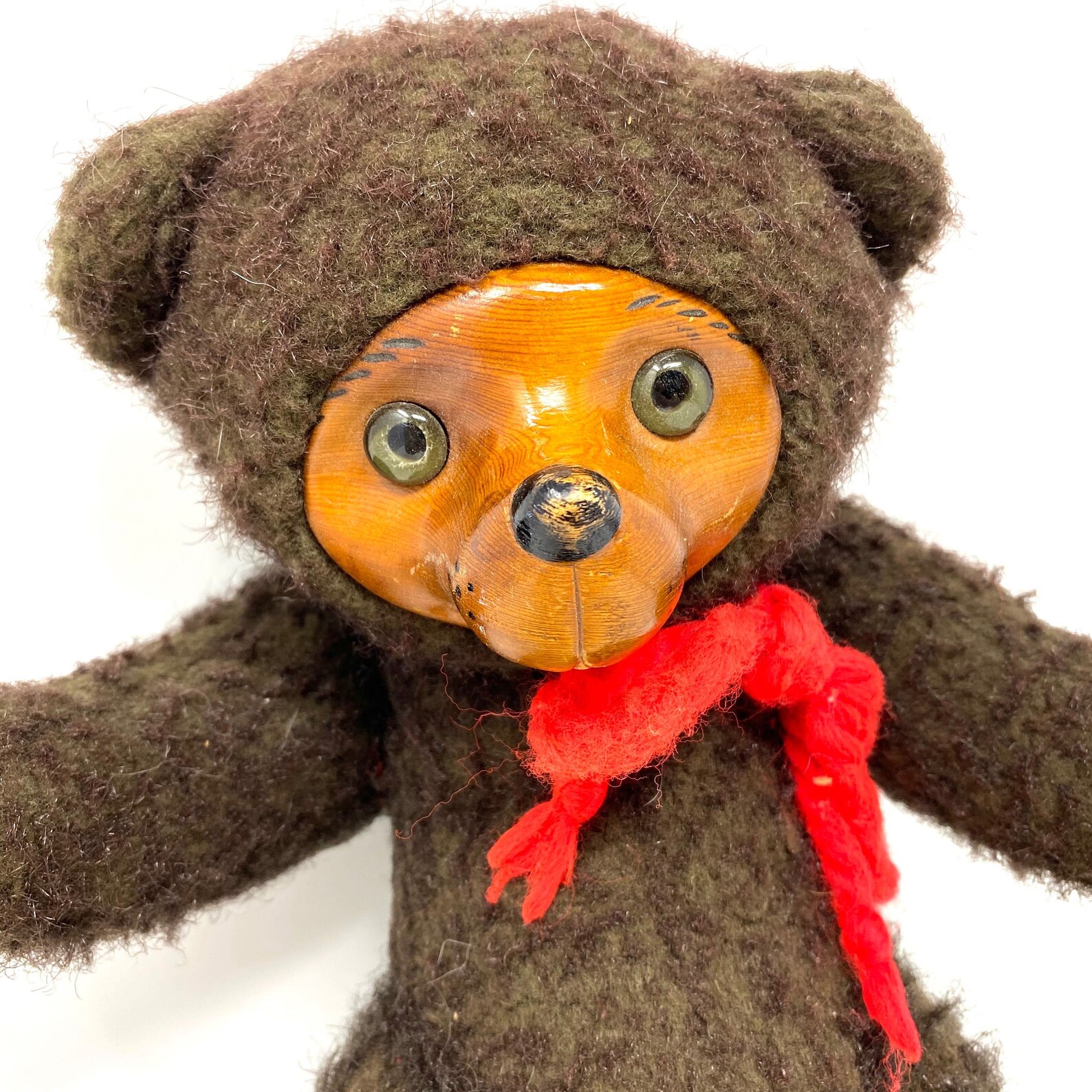 Vintage ROBERT RAIKES Wood Face Bear 1985 Raikes Teddy Bear Etsy