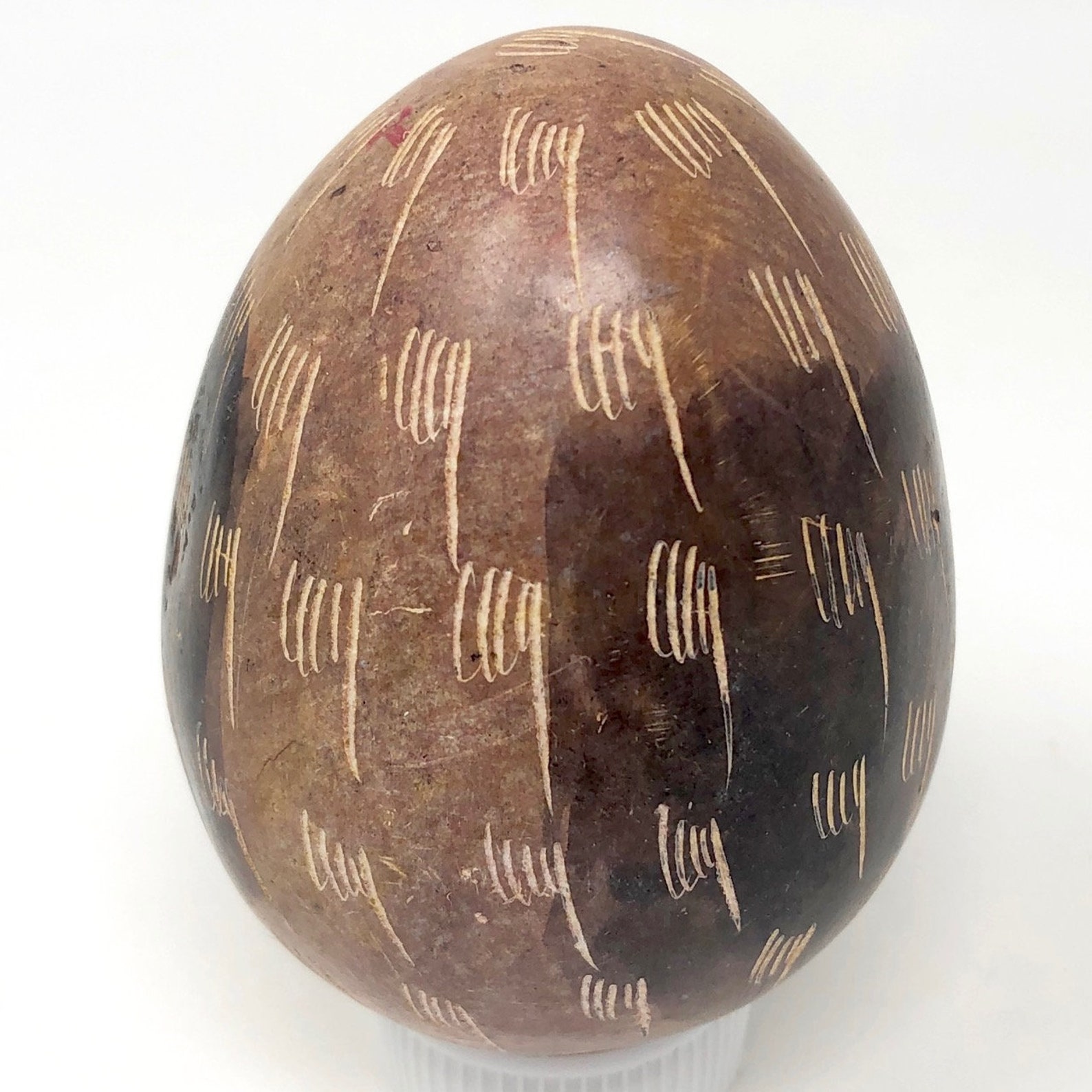 Vintage Kenya Besmo Hand Carved Stone Egg African Egg Etsy