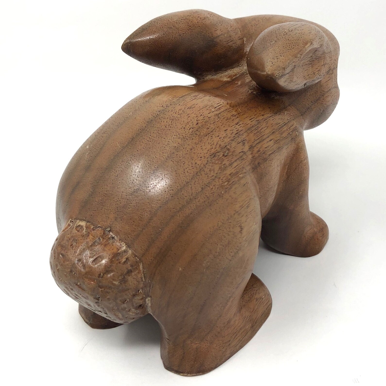 Vintage Hand Carved Wood Bunny Easter Decor Rabbit Wood Etsy