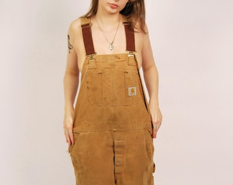 Mono Carhartt Y2K (XXL) color beige, pantalón vintage para hombre