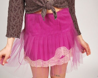 Vintage Fairy Skirt (3) fuchsia tulle magenta 26
