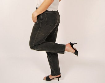 High Waisted Jeans (29) faded black 90s vintage mom 11