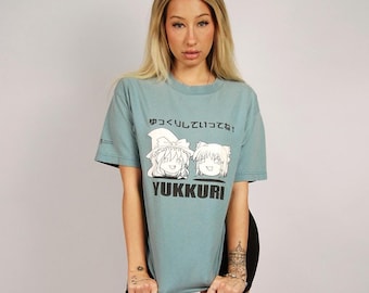 Touhou Project T-shirt (M) vintage y2k blue yukkuri men women medium