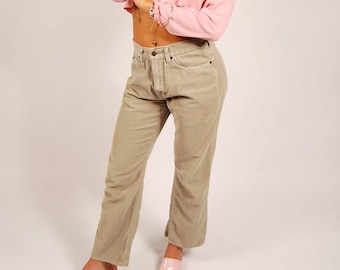 Corduroy Bootcut Pants (30) vintage khaki y2k cord