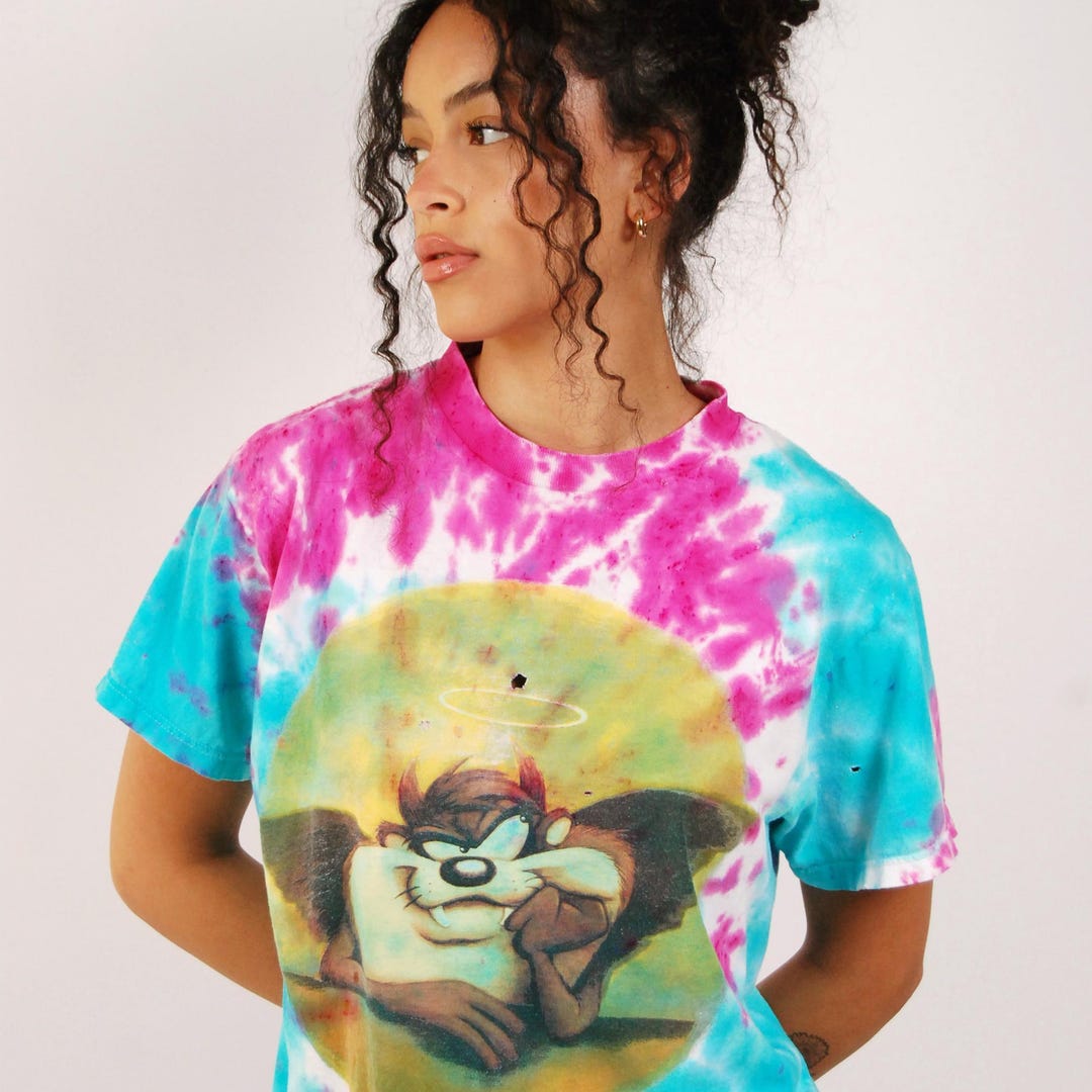 Taz Tie Dye T-shirt (M) Vintage 90s Angel Men Women Medium - Etsy