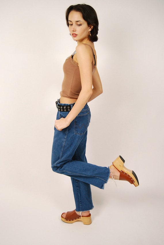 Vintage Wrangler Jeans (29) dark blue 90s crop wo… - image 1