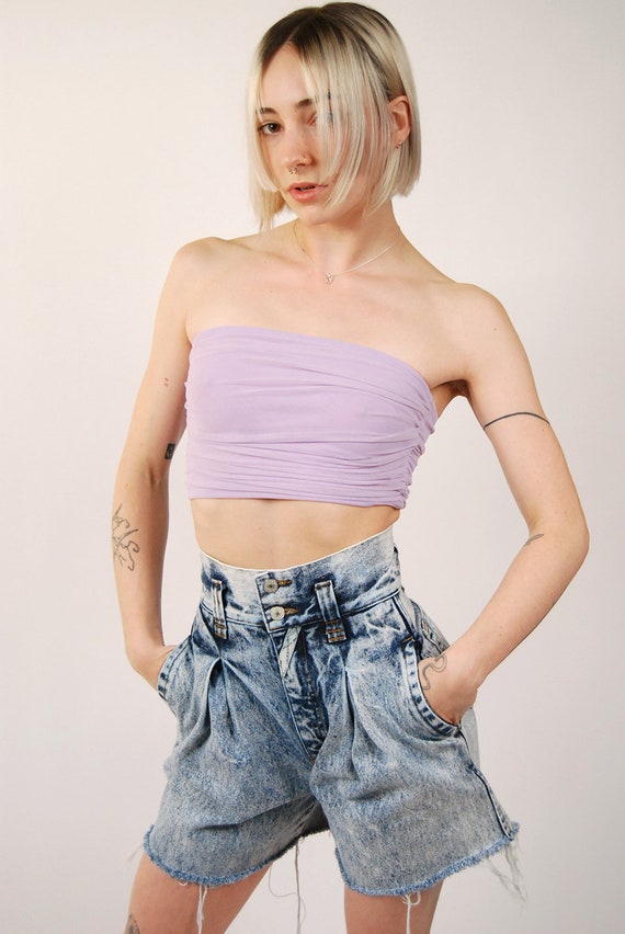 Acid Wash Shorts (24) vintage 80s high waisted jo… - image 7