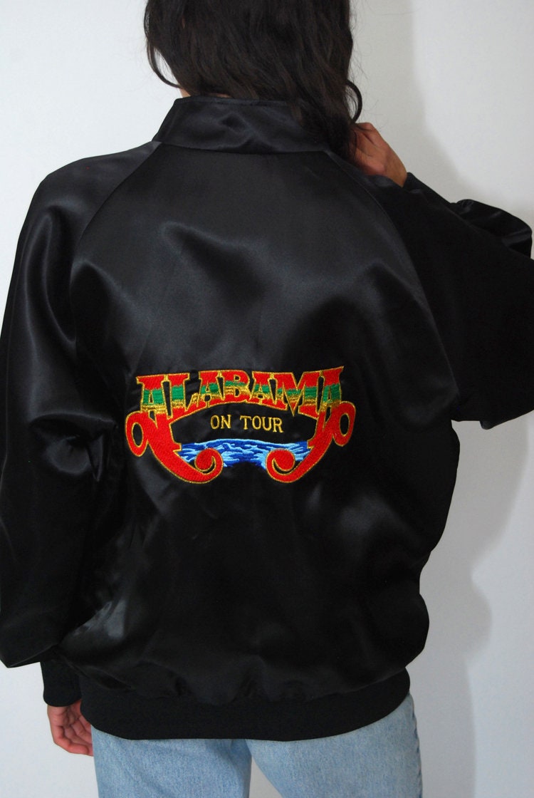 Vintage ALABAMA JACKET XL satin 90s nos band rock n roll Etsy