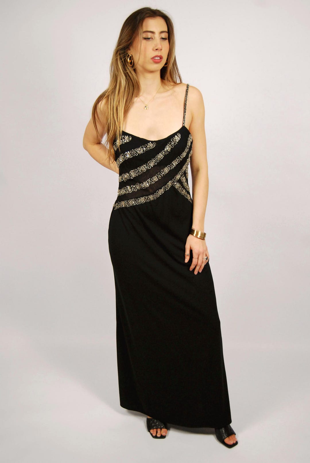 black one shoulder dress Satin Maxi Bling Silver Corset Top Launchdate:2024-07-22 Coat Size:44 XL