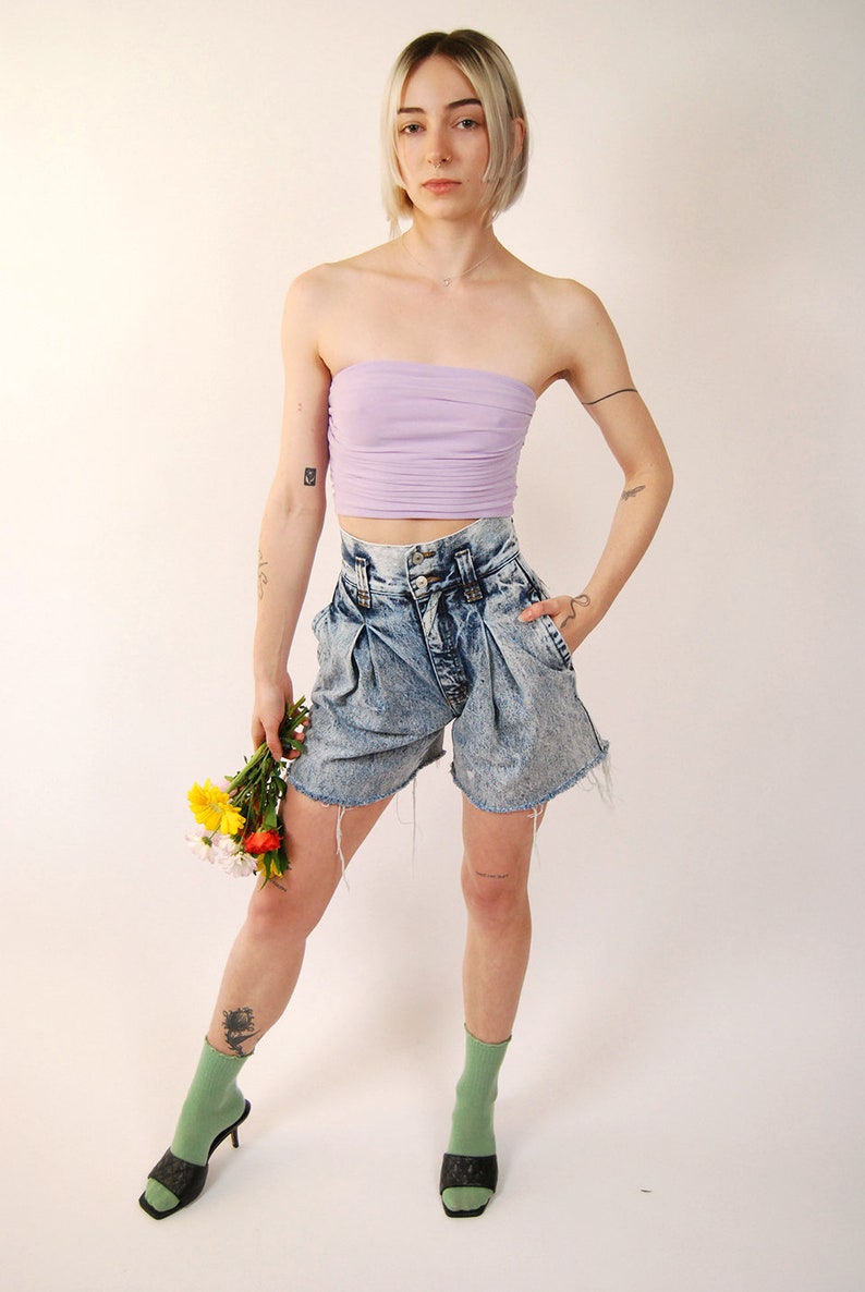 Acid Wash Shorts 24 vintage 80s high waisted jordache denim image 2