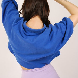 90s Crop Polo XL vintage blue eddie bauer shirt women top image 7