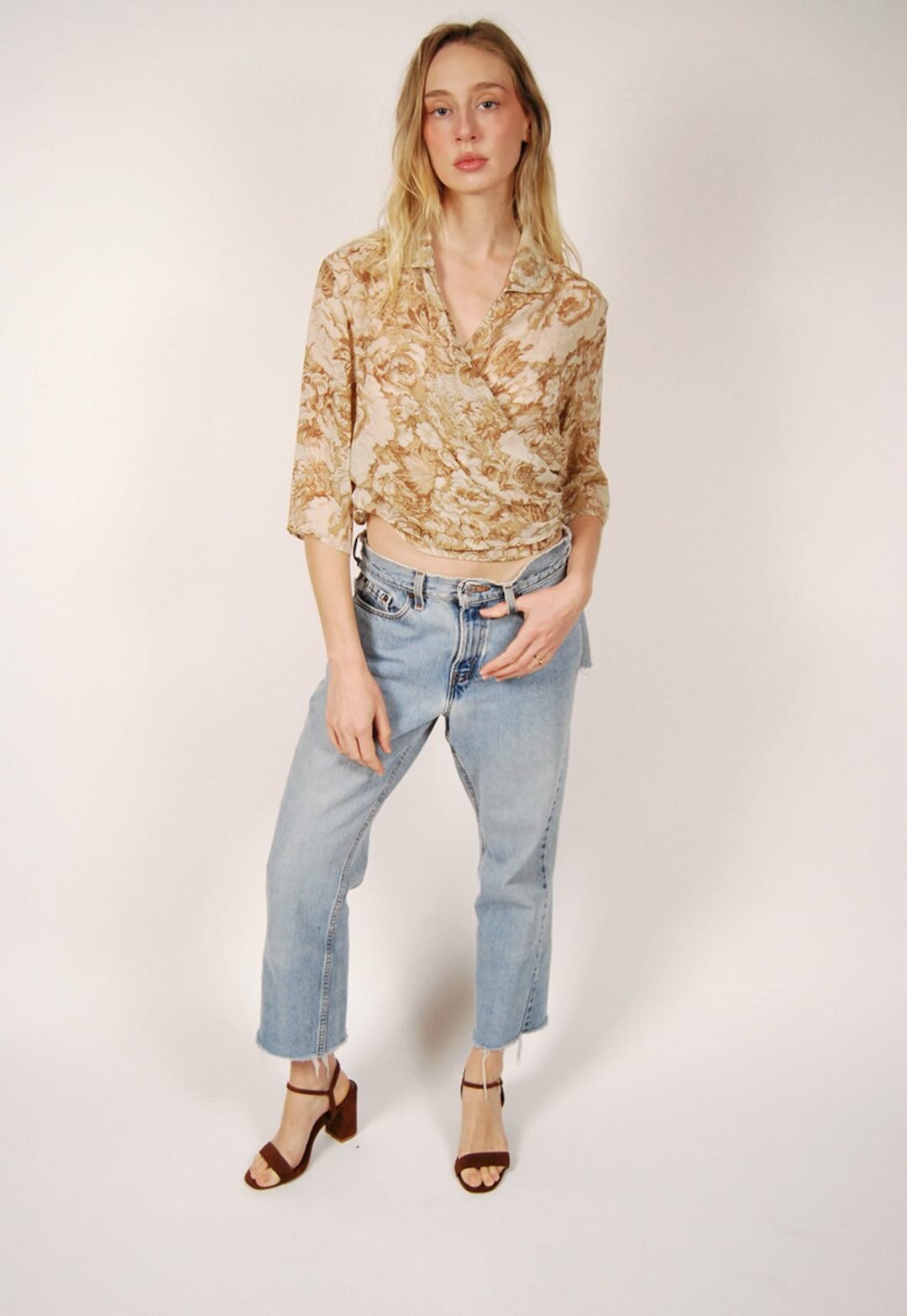 90s Sleeveless Floral Top (M) main image 1