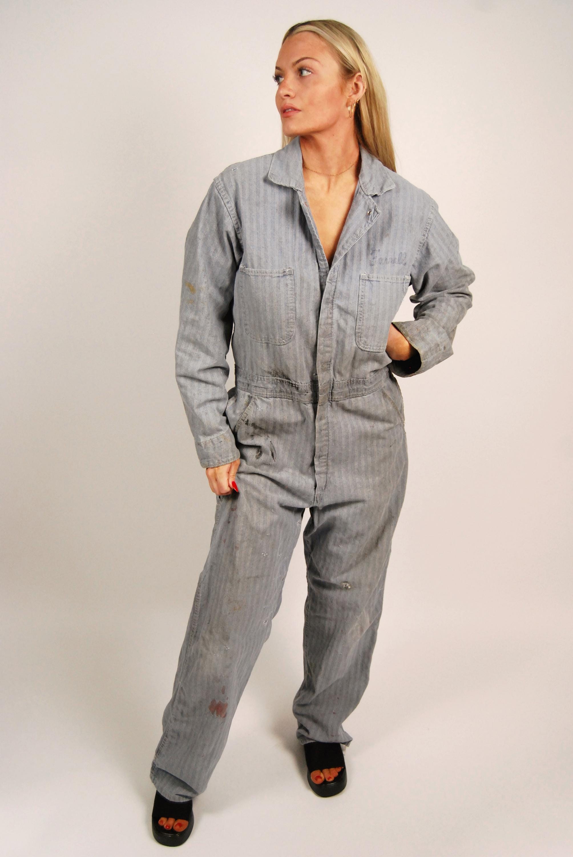 90s Denim Coveralls (XL) Blue Vintage - Etsy