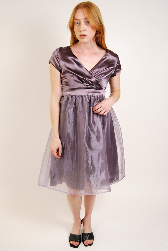 Vintage Violet Dress S Y2k Wrap Homecoming Prom Cocktail Wedding Plum Mini Small Etsy Canada