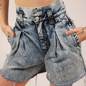 Acid Wash Shorts 24 vintage 80s high waisted jordache denim image 8