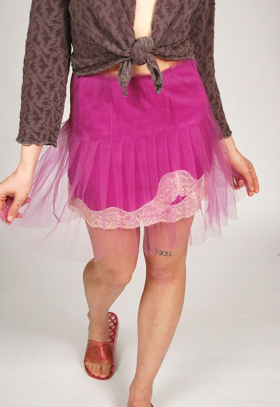 Vintage Fairy Skirt (3) fuchsia tulle magenta 26