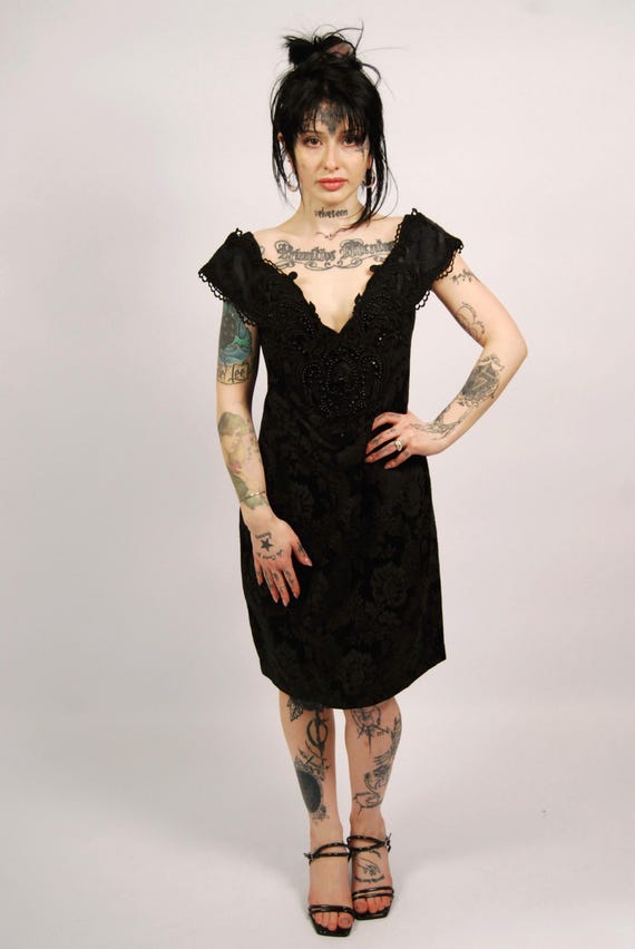 scott mcclintock black dress Scott McClintock Black Ruched Mini Dress Size 4 Elegant Cocktail Party USA Made