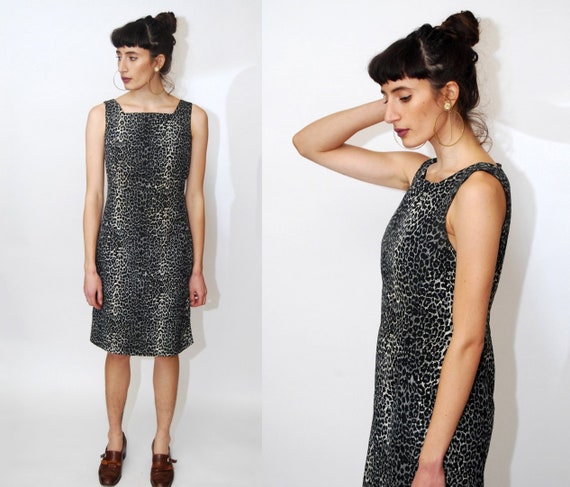80s leopard print dress