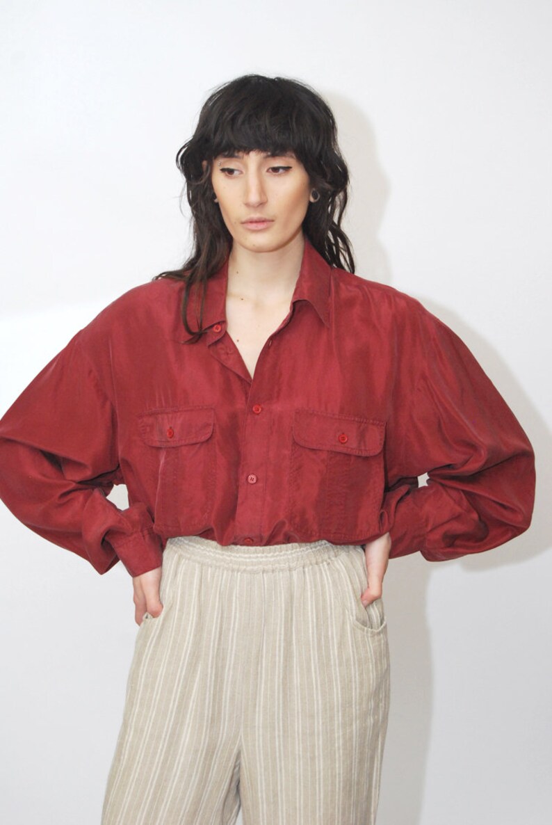 silk oxford shirt
