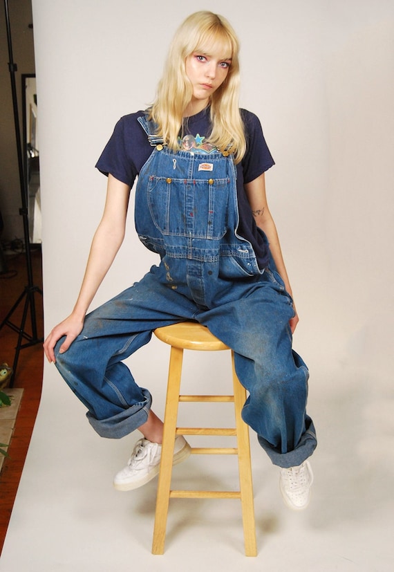 Y2K Dickies Overalls (40) vintage blue denim xxl x