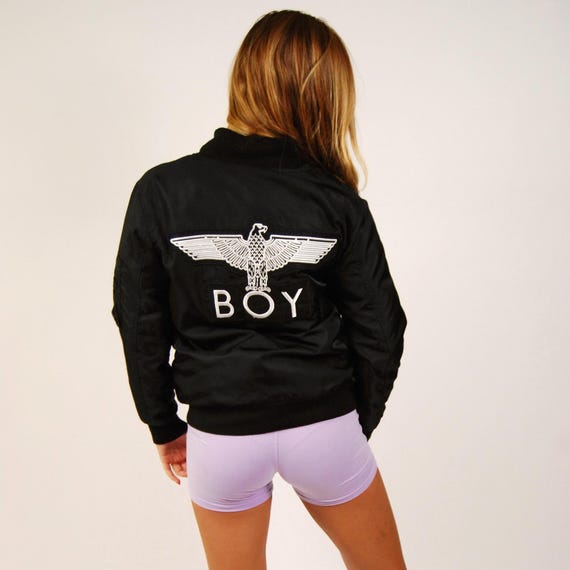 Boy London Jacket (M) Vintage Black Bomber Men Women Medium - Etsy