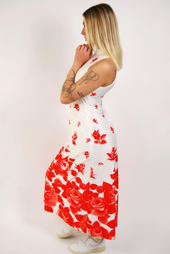 strapless open back dress #87 Red Sequin Jersey Tshirt Dress (Red/Black) main image 1