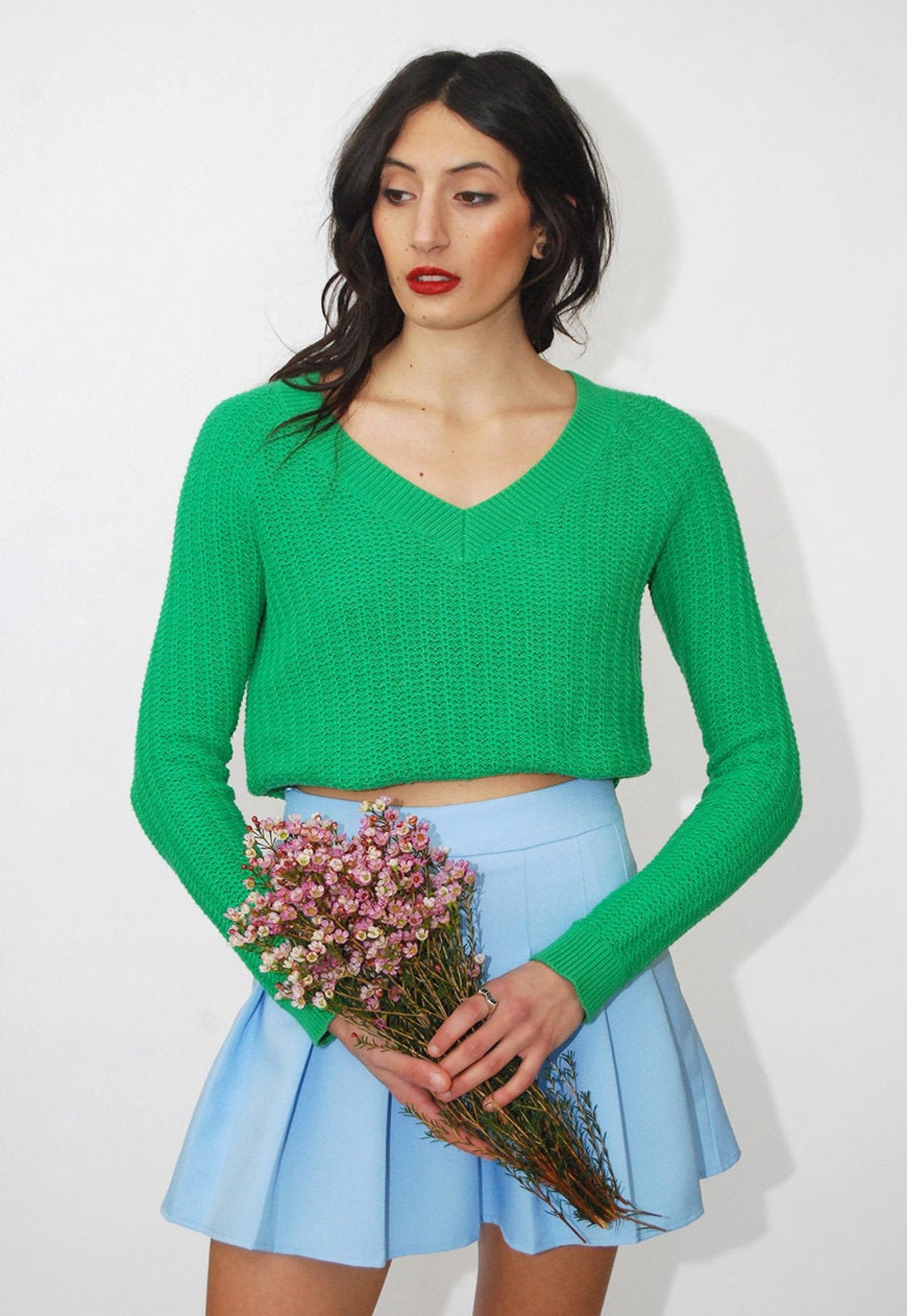 Green y2k sweater Clearance